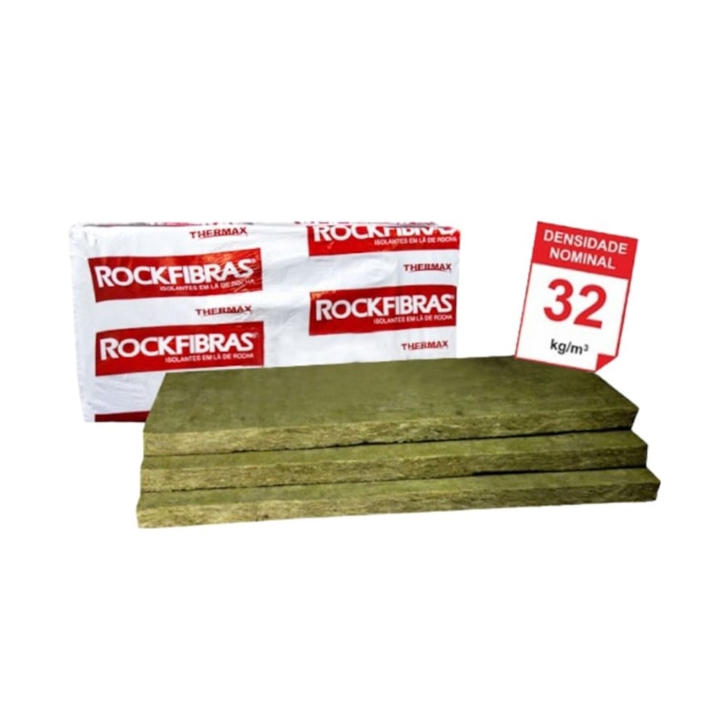 Miniatura 2 de Kit 12 Placas Lã de Rocha 1200 x 600 x 25 mm Densidade 32kg/m³
