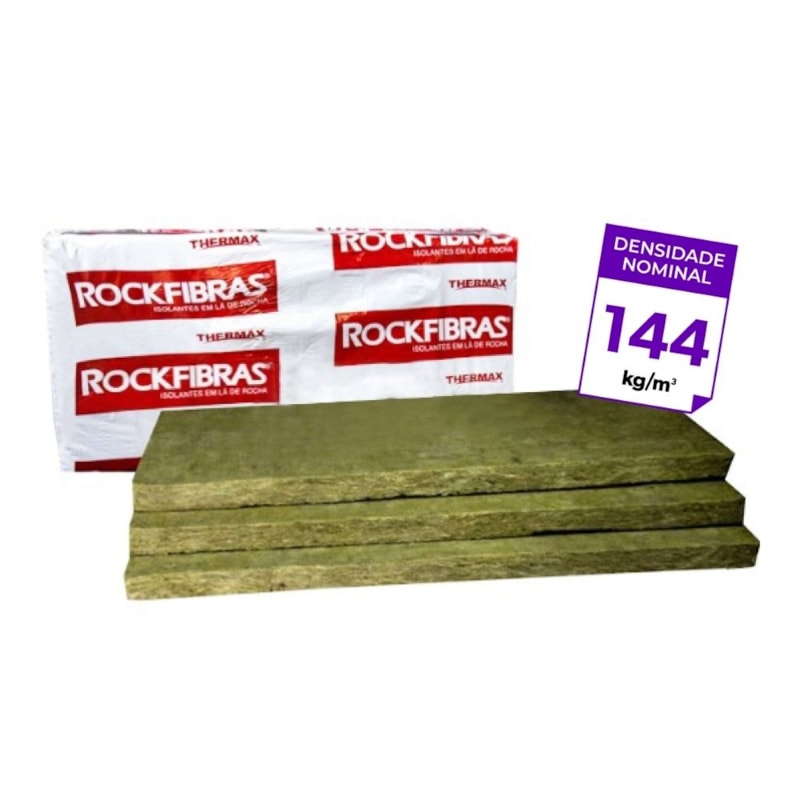 Miniatura 2 de Kit 4 Placas Lã de Rocha 1200 x 600 x 51 mm Densidade 144 kg/m³ Alta Densidade para Estúdios e Drywall