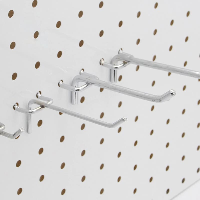 Miniatura 3 de Kit 10 Ganchos para Painel Perfurado Pegboard Zincado - 10cm